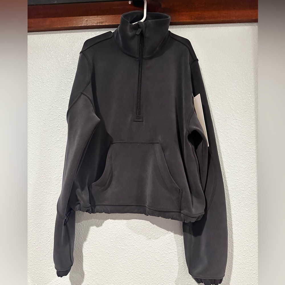 NWT lululemon athletica Brushed Softstreme Half Zip Size 0